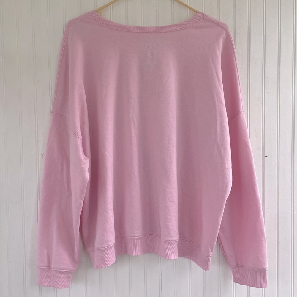 Sanrio Hello Kitty Pink Hello Kitty Wink Crewneck Fleece Sweatshirt Size 2XL - Picture 2 of 6
